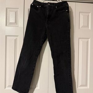 Madewell Women's Curvy 90s Straight Jeans in black